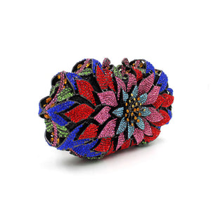 Colorful Flower Beaded Clutch