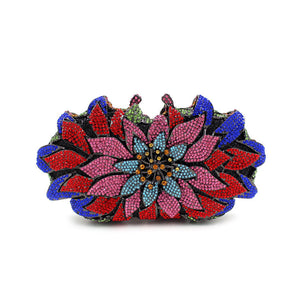 Colorful Flower Beaded Clutch