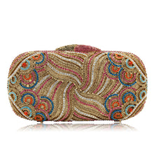 Load image into Gallery viewer, Embedded Glitter Stone Box Clutch - Gold